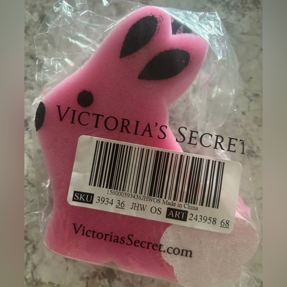 PINK Victoria's Secret Pink Easter Bunny Bath Sponge - Picture 1 of 3